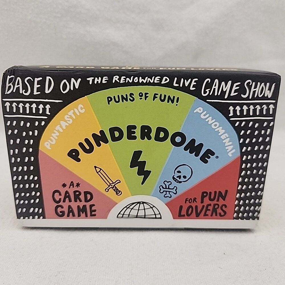 Game Punderdome A Card Game for Pun Lovers by Jo & Fred Firestone Crown Pub NEW